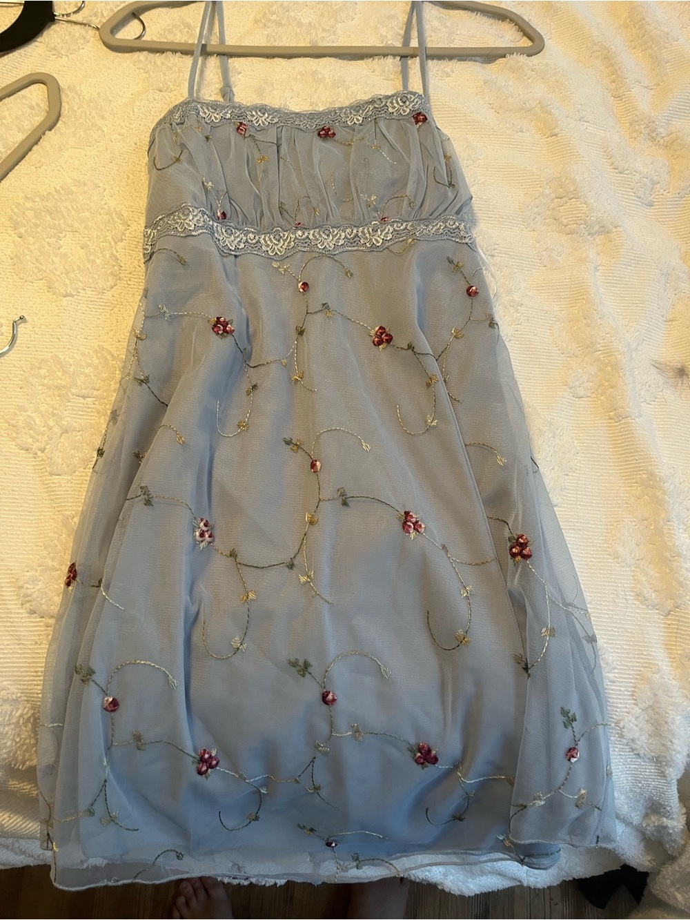 Thirty Thirty Light Blue Floral Dress, Size L